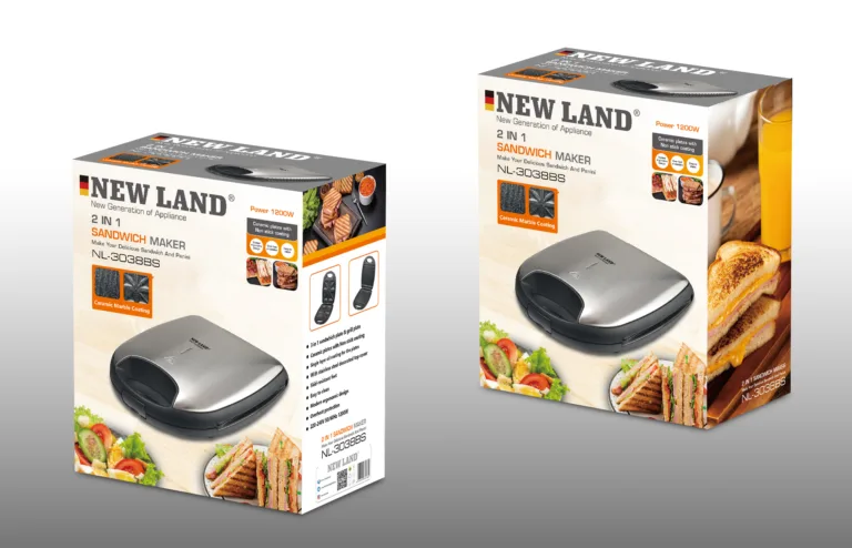 NEW LAND 2 in 1 Sandwich Maker NL-3038BS