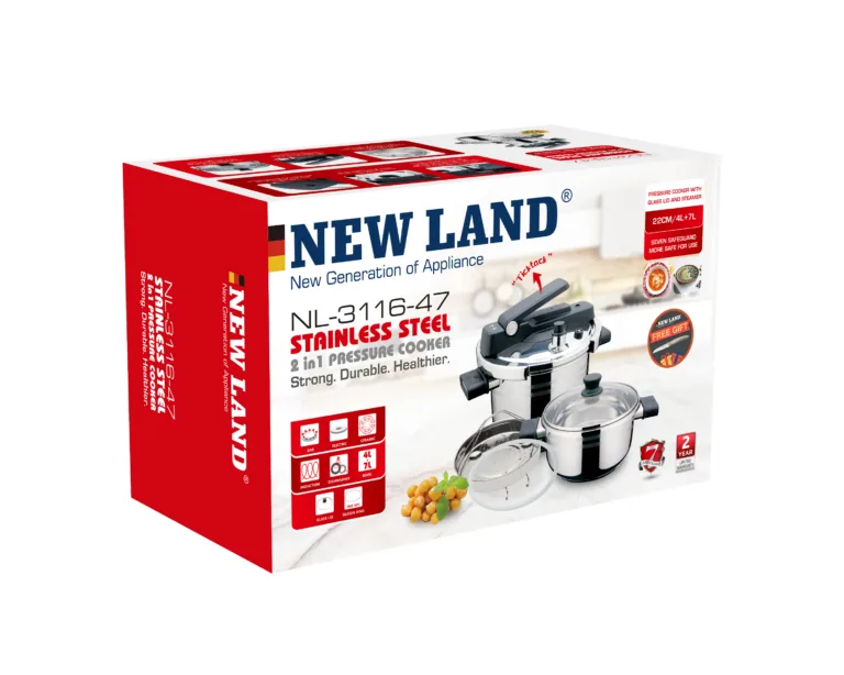 Newland Stainless Steel Pressure Cooker Set NL-3116-47